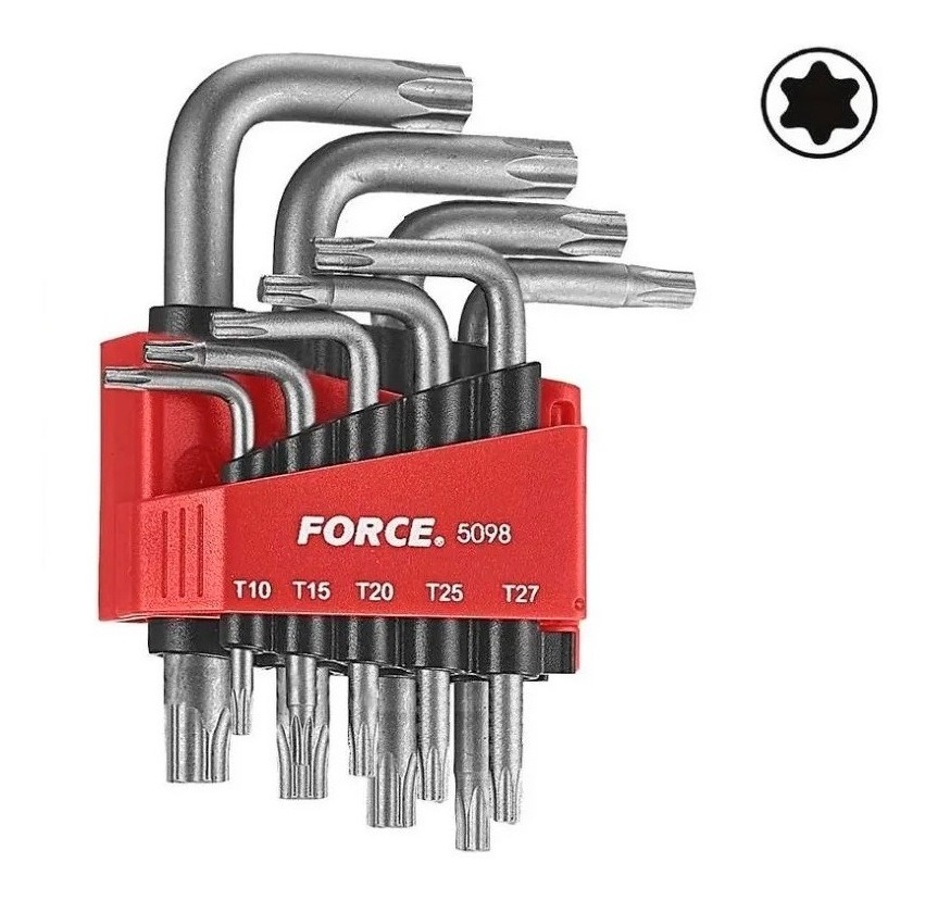 JGO. LLAVES TORX T10-T50 CORTA FORCE